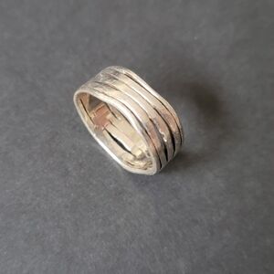 Modern Silver Band Ring Size 8
